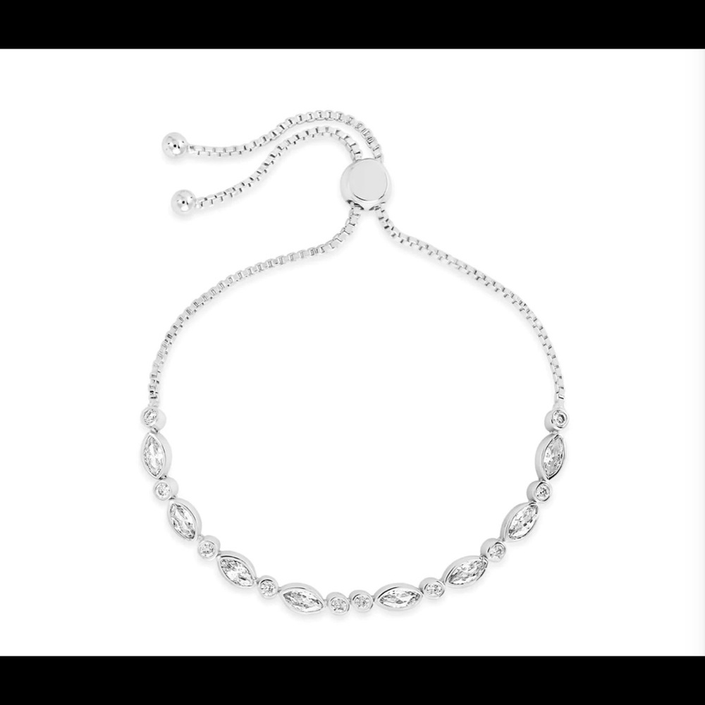 STERLING FOREVER “Marquise CZ” Slider Bracelet